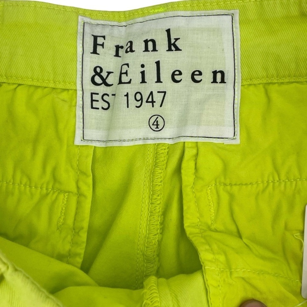 Frank & Eileen Women's Pants Westport Lime Green Cotton Size 4 - Picture 3 of 7